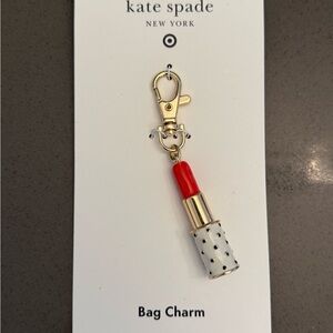 Lipstick Bag Charm Keychain - kate spade new york x Target Cream/Black/Red